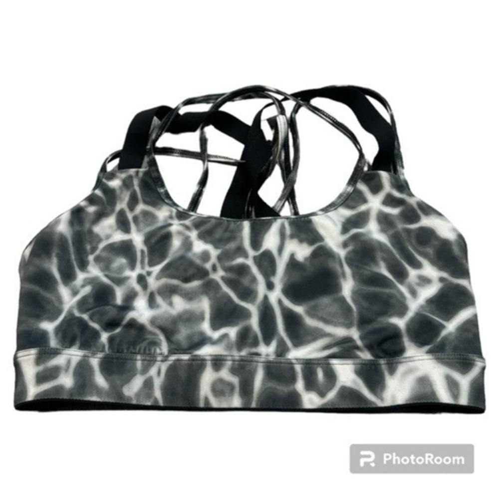 Victorias Secret Sport Bra - Water / Tie Dye Pattern Criss Cross Back